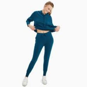 Naadam Essential Cashmere Sweatpants‎ Peacock Blue Size Large NWT